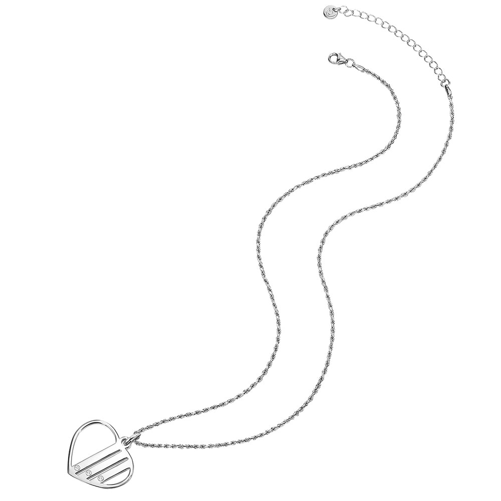 Glanzstücke München Collier en argent Coeur Argent sterling Oxyde de zirconium (CZ) en Argent collier
