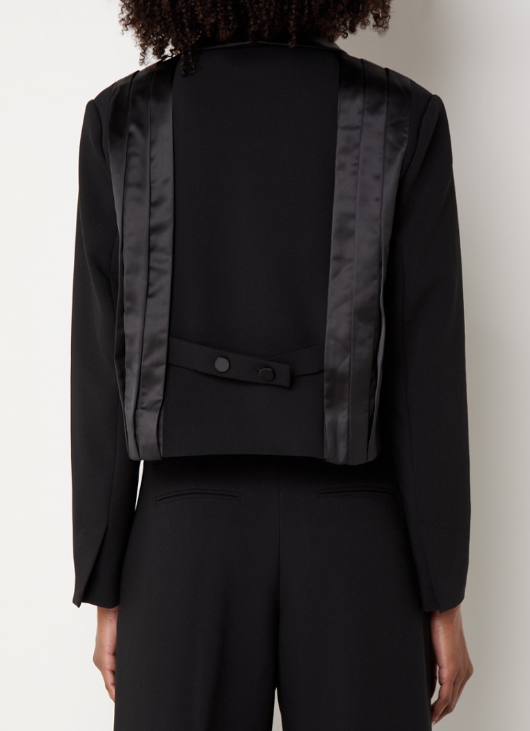 French Connection Gemma Carey cropped blazer with satin details