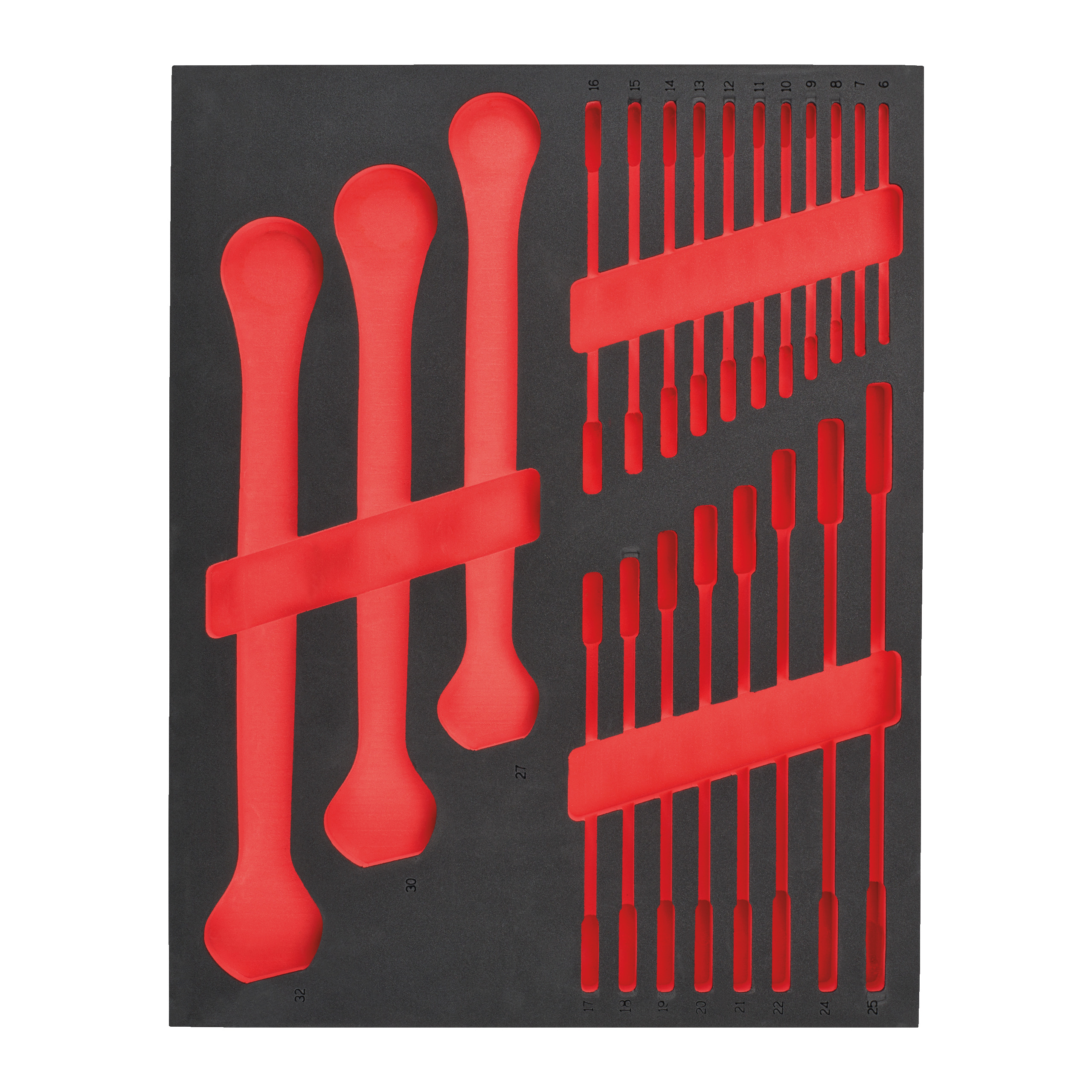 Milwaukee Accessories 4932493677 Üres habszivacs betétgyűrűs racsnis dugókulcs készlet MAXBITE™ 6 mm-32 mm (22 darabos)