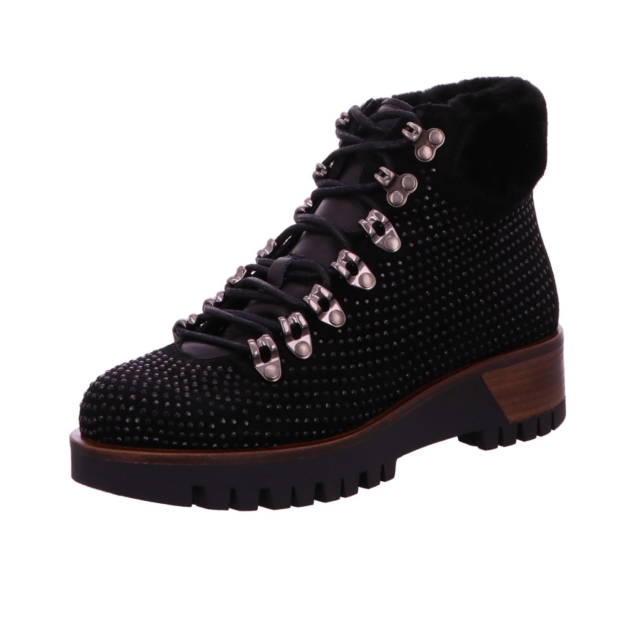 ALPE Schnür-Stiefeletten schwarz