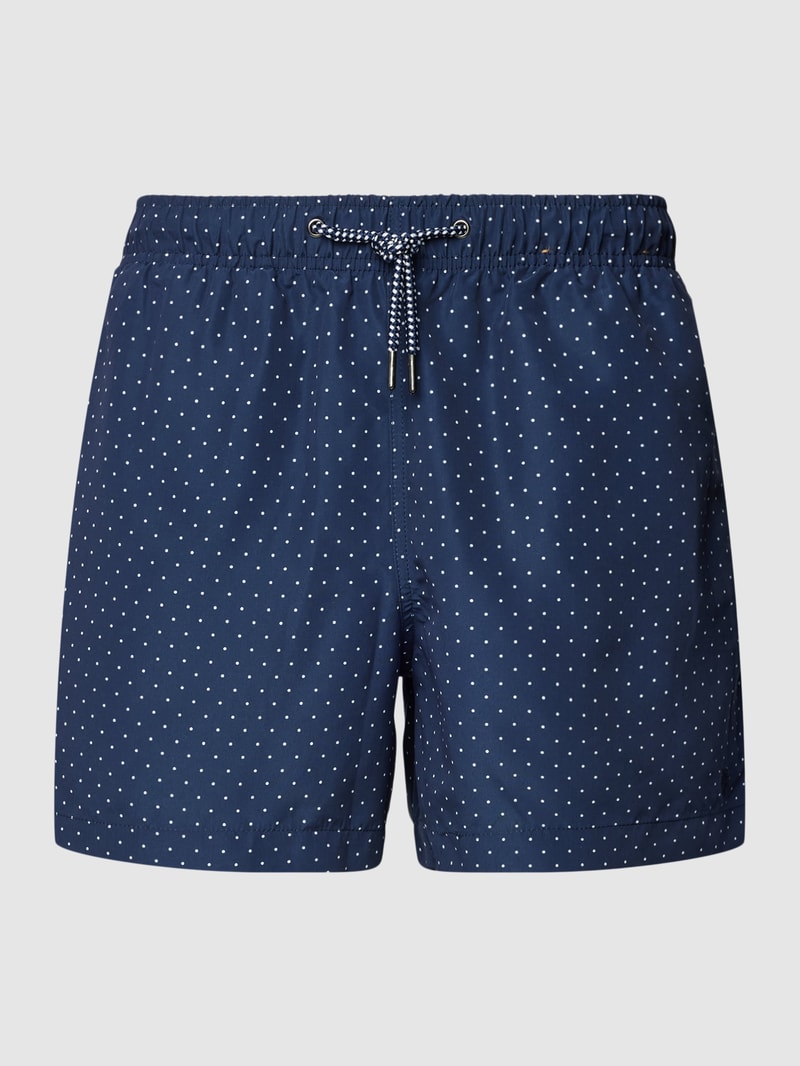 Badehose mit Allover-Muster in marineblau