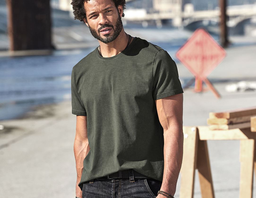 e.s. T-Shirt vintage cotton stretch