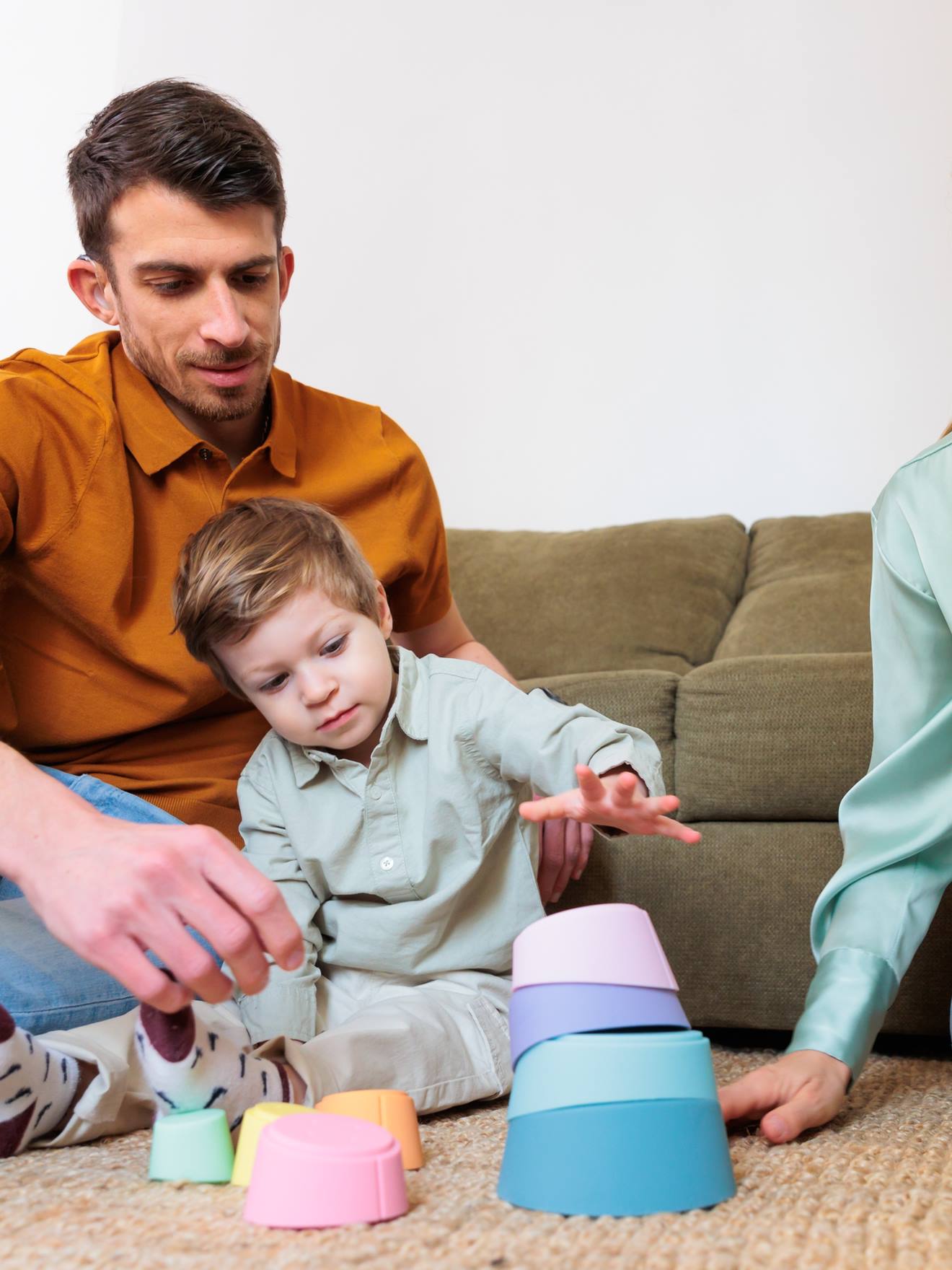 Oppi Kinder Bau-Set STAK OPPI, 8 Silikonteile - mehrfarbig