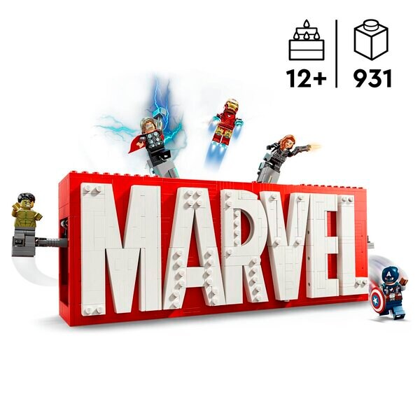 LEGO Marvel 76313 Marvel-logo ja minihahmot