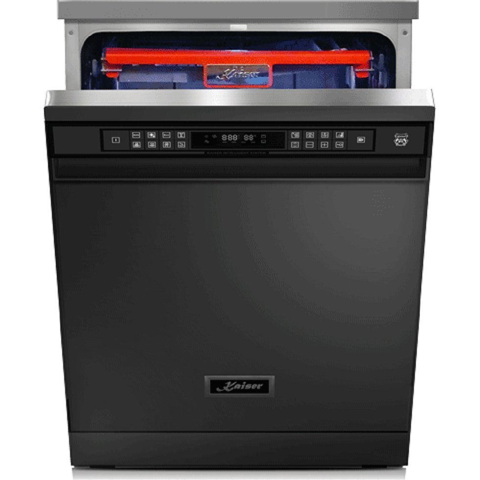 Kaiser Küchengeräte Standgeschirrspüler, S 6006 XL RS, 14 Maßgedecke, Unterbau, Freistehende Spülmaschine, 9 Programme, LED-Display