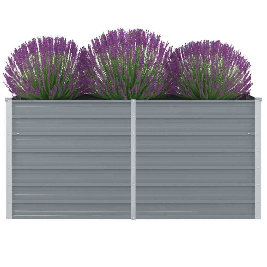 vidaXL Hochbeet Hochbeet Grau 160 x 80 x 77 cm Verzinkter Stahl