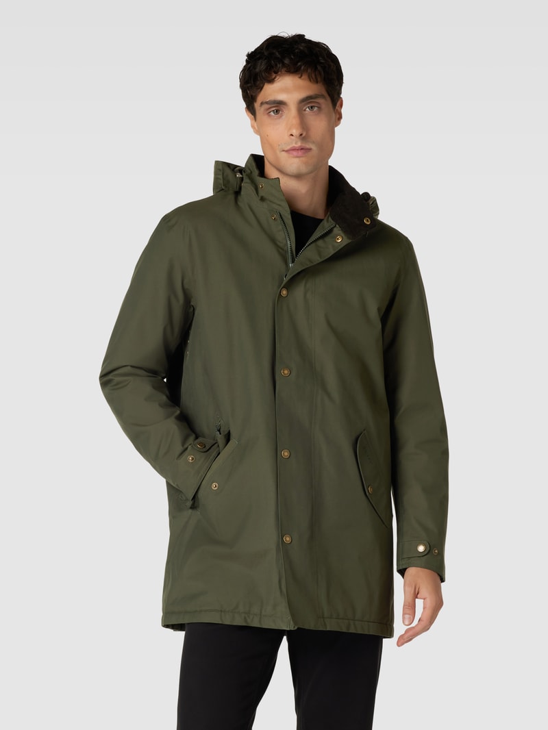 Jacke mit Pattentaschen Modell 'MAC' in olivgrün