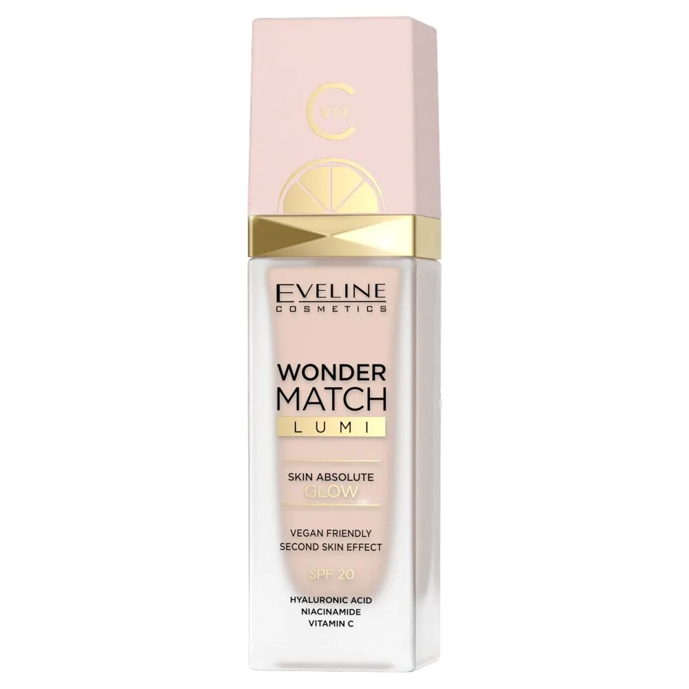 „Eveline Wonder Match Lumi“ šviesinantis makiažo pagrindas SPF20 05 Light Neutral