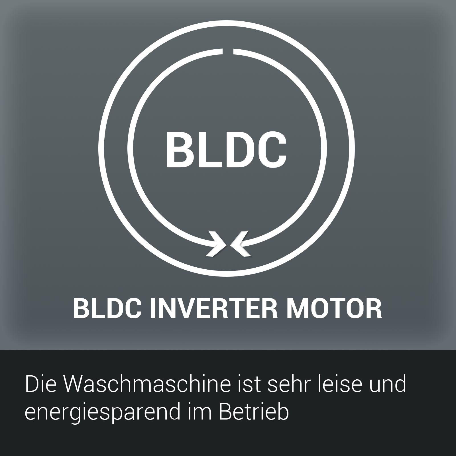 CHiQ Waschmaschine CFL80-14586IM3XB, 8 kg, 1400 U/min, Inverter-Motor, Dampfwäsche, Schnellreinigung, Kindersicherung