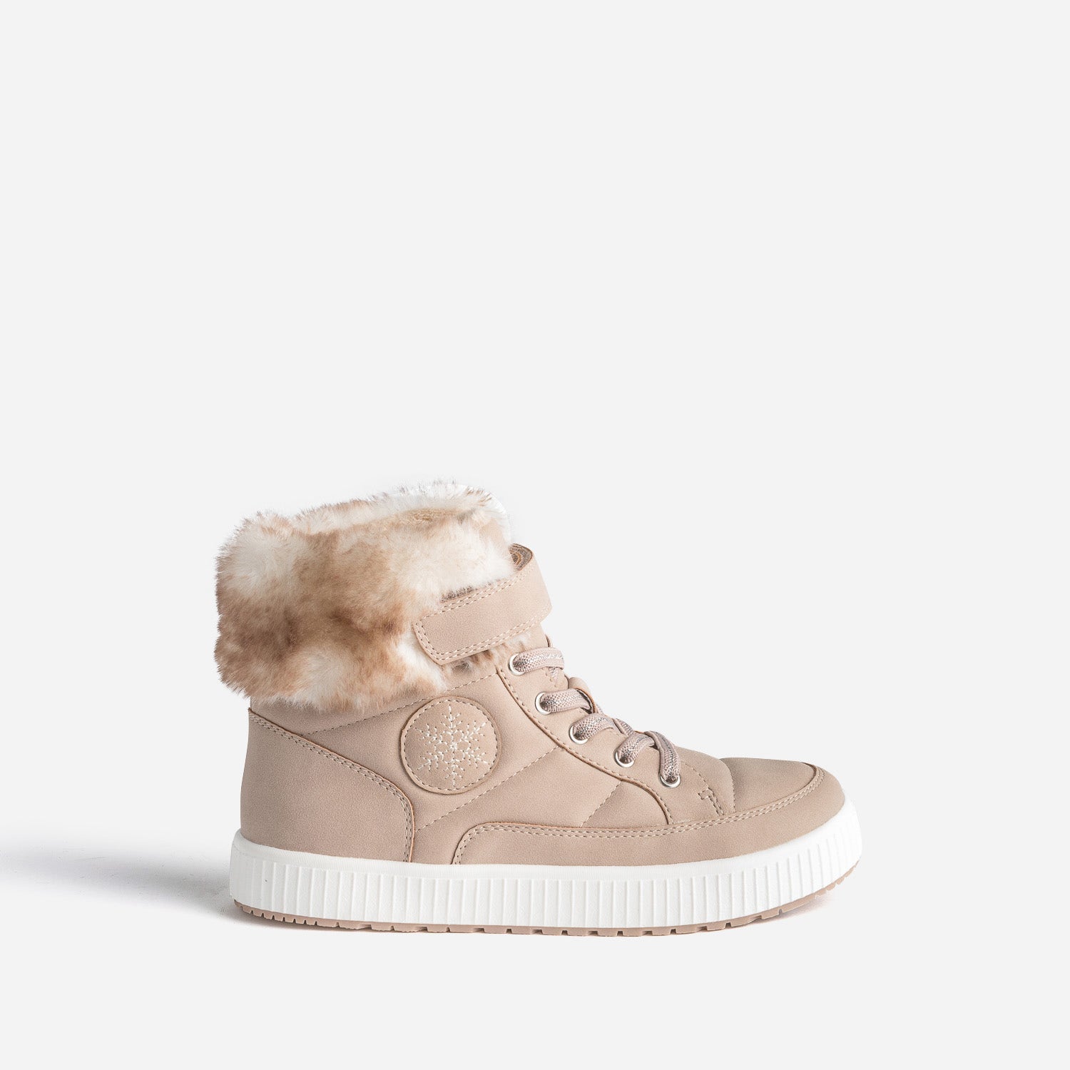 Basket BUGGY beige rosé fourrée