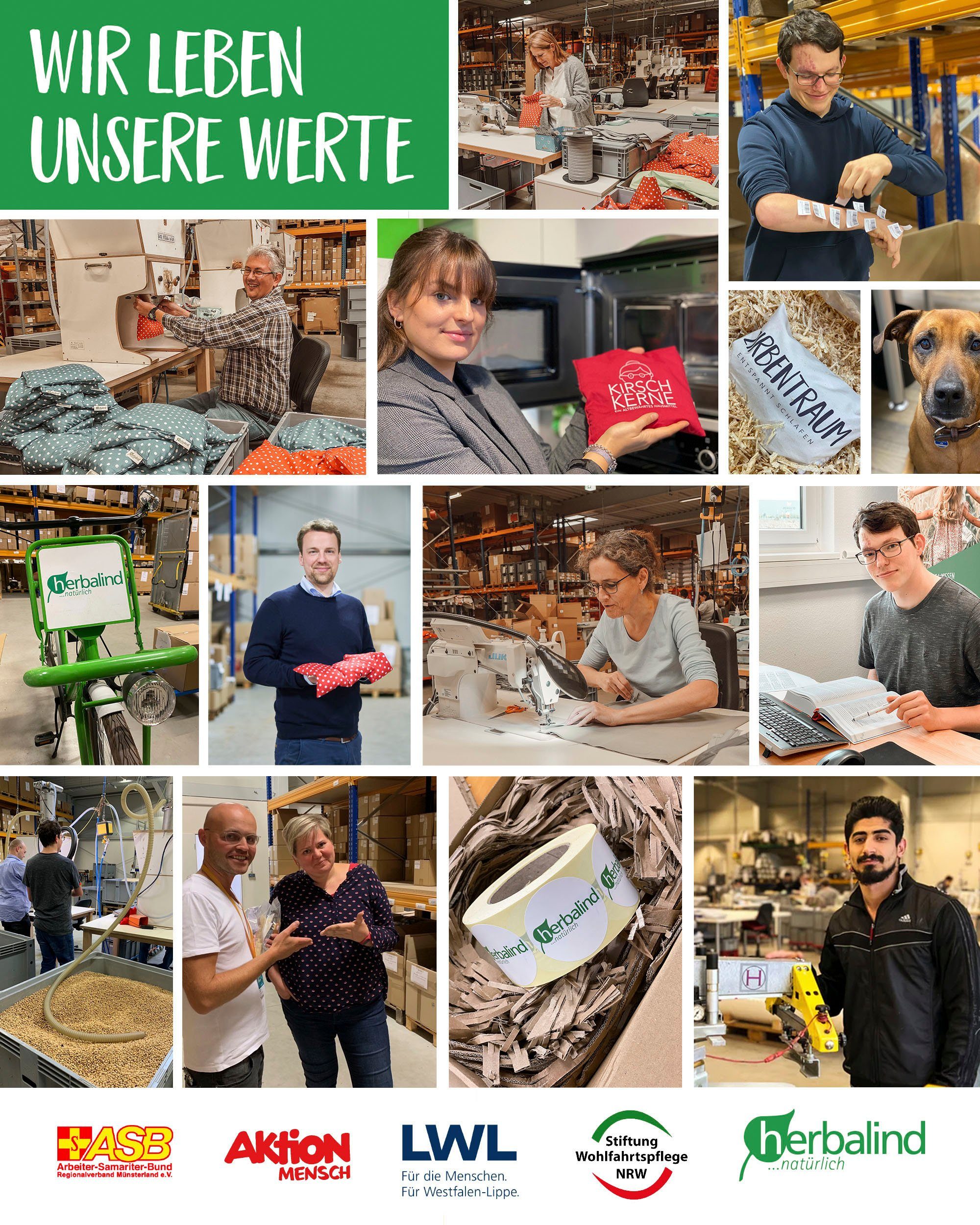 herbalind Wärmekissen 5-Kammer-Körnerkissen Taupe 4040