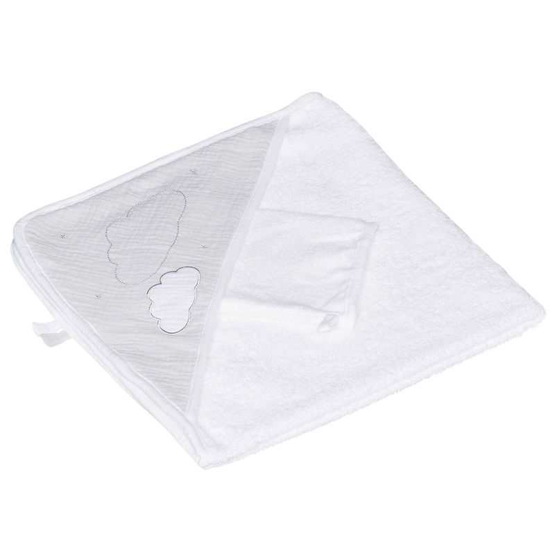 Cape de bain et gant Lily