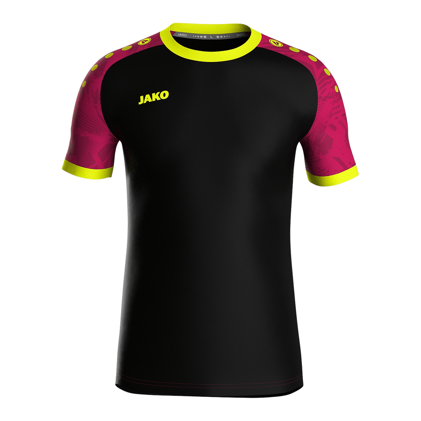 JAKO Iconic Trikot Schwarz Pink Gelb F805