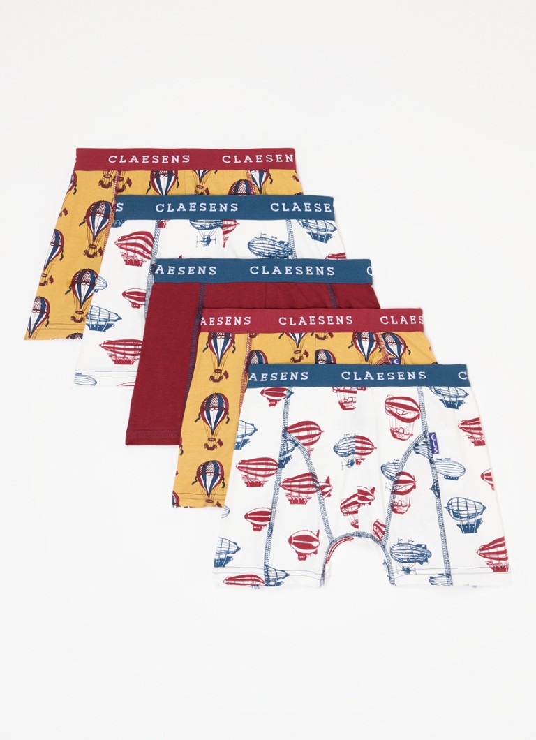Claesens Boxer Shorts with logo waistband in a 5-pack