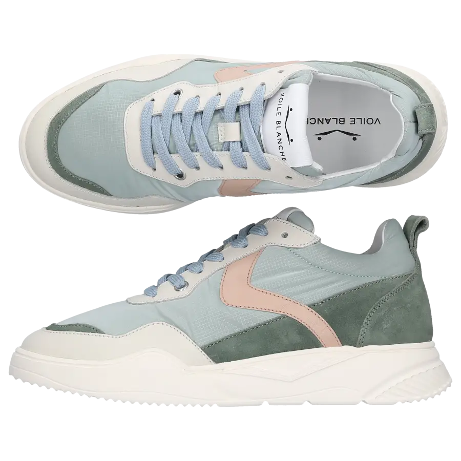 VOILE BLANCHE - Sneaker low JOSHEE Veloursleder - grün
