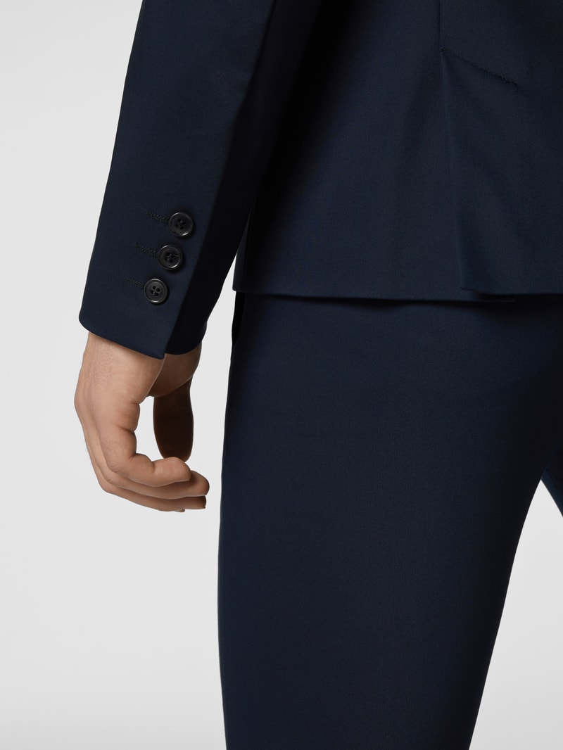 Slim Fit 2-Knopf-Sakko mit Stretch-Anteil Modell 'Hurley' in marineblau