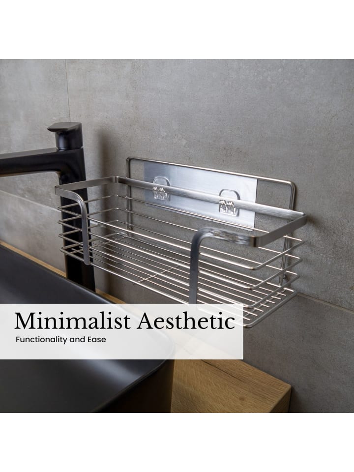 Intirilife Duschablage selbstklebend in Silber günstig kaufen onesize