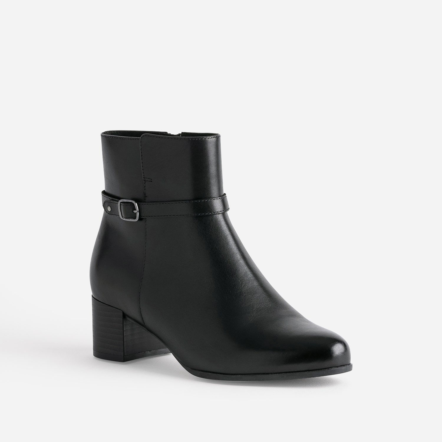 Boots CAPRICE noir en cuir esprit jodhpur