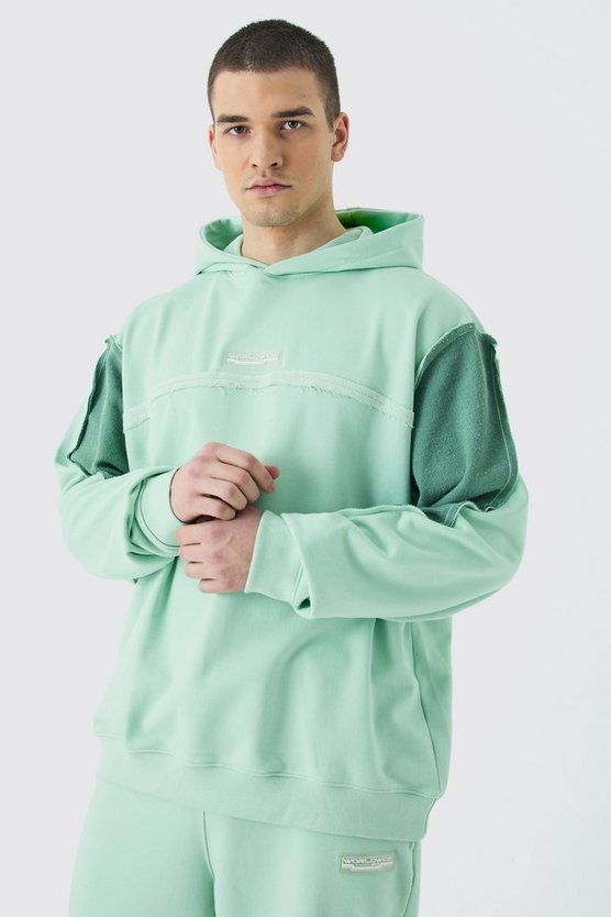 Tall Oversize Hoodie mit rohem Saum