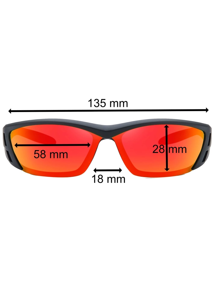 BEZLIT Sport Sonnenbrille in Rot Verspiegelt günstig kaufen onesize