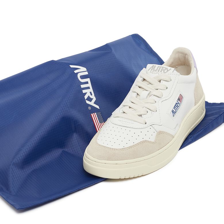 Autry Wmns Medalist Low leat/suede wht/pslilac