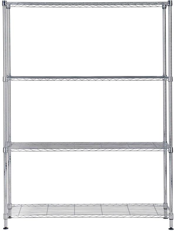 Alba Mobi Lagerregal mit 4 Ebenen Chrom 1600 x 1200 x 350 mm