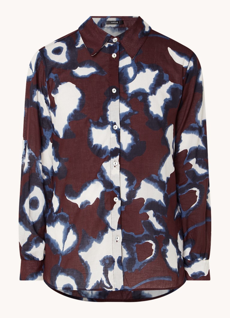 OPUS  Fumine Floral blouse met grafische print