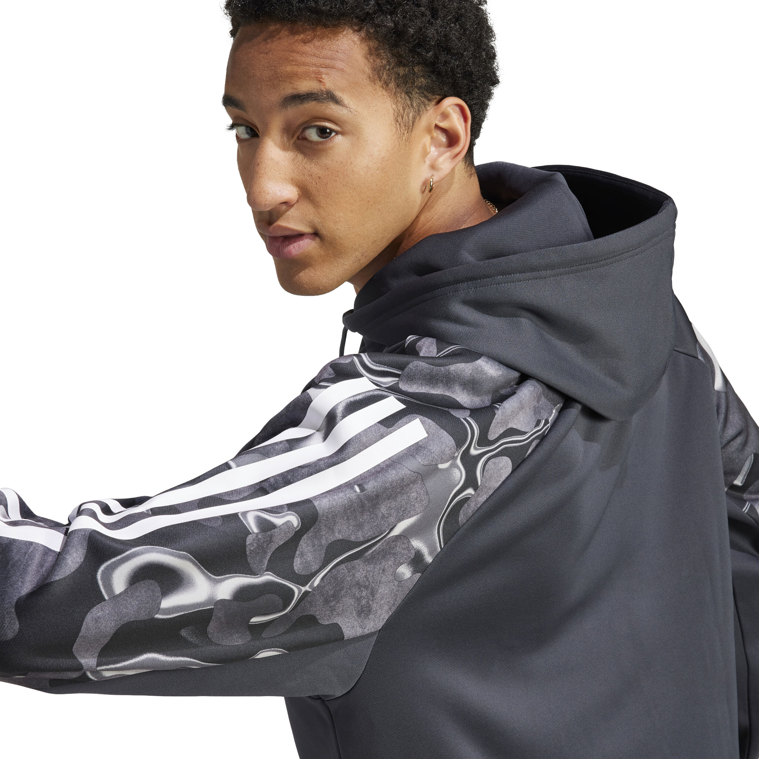 Future Icon AOP Hoody Herren - Schwarz, Weiß