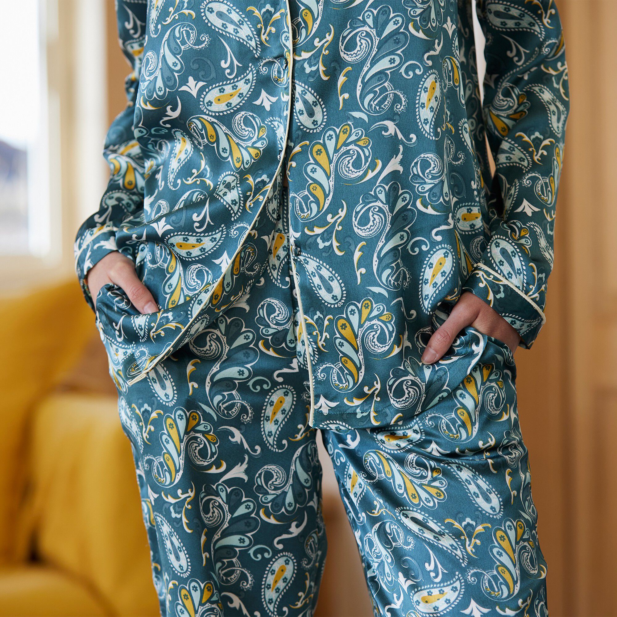 Pyjama satin imprimé 