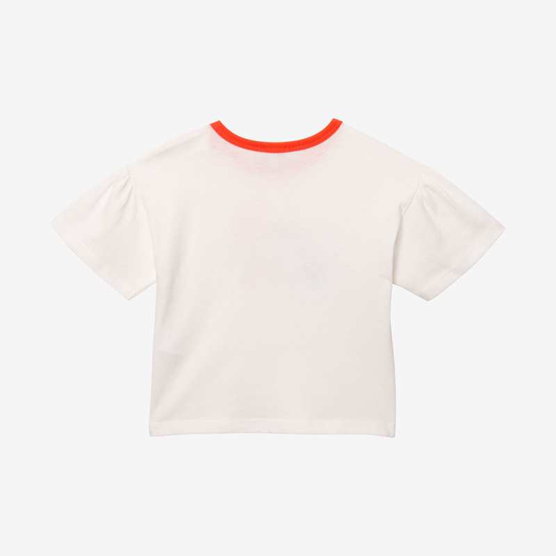 T-shirt bébé fille arc-en-ciel brodé beige Catimini