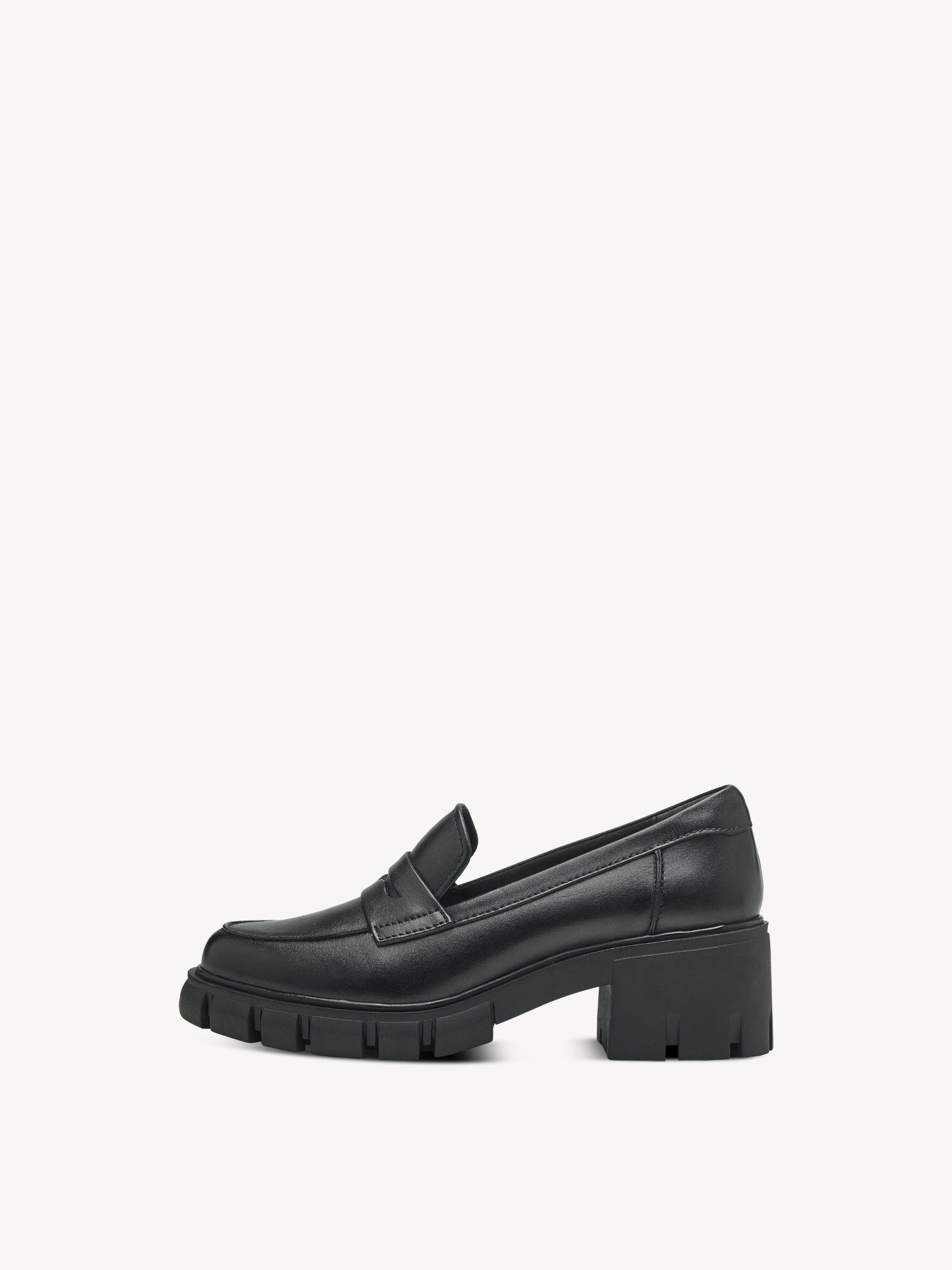 Slipper en cuir - noir
