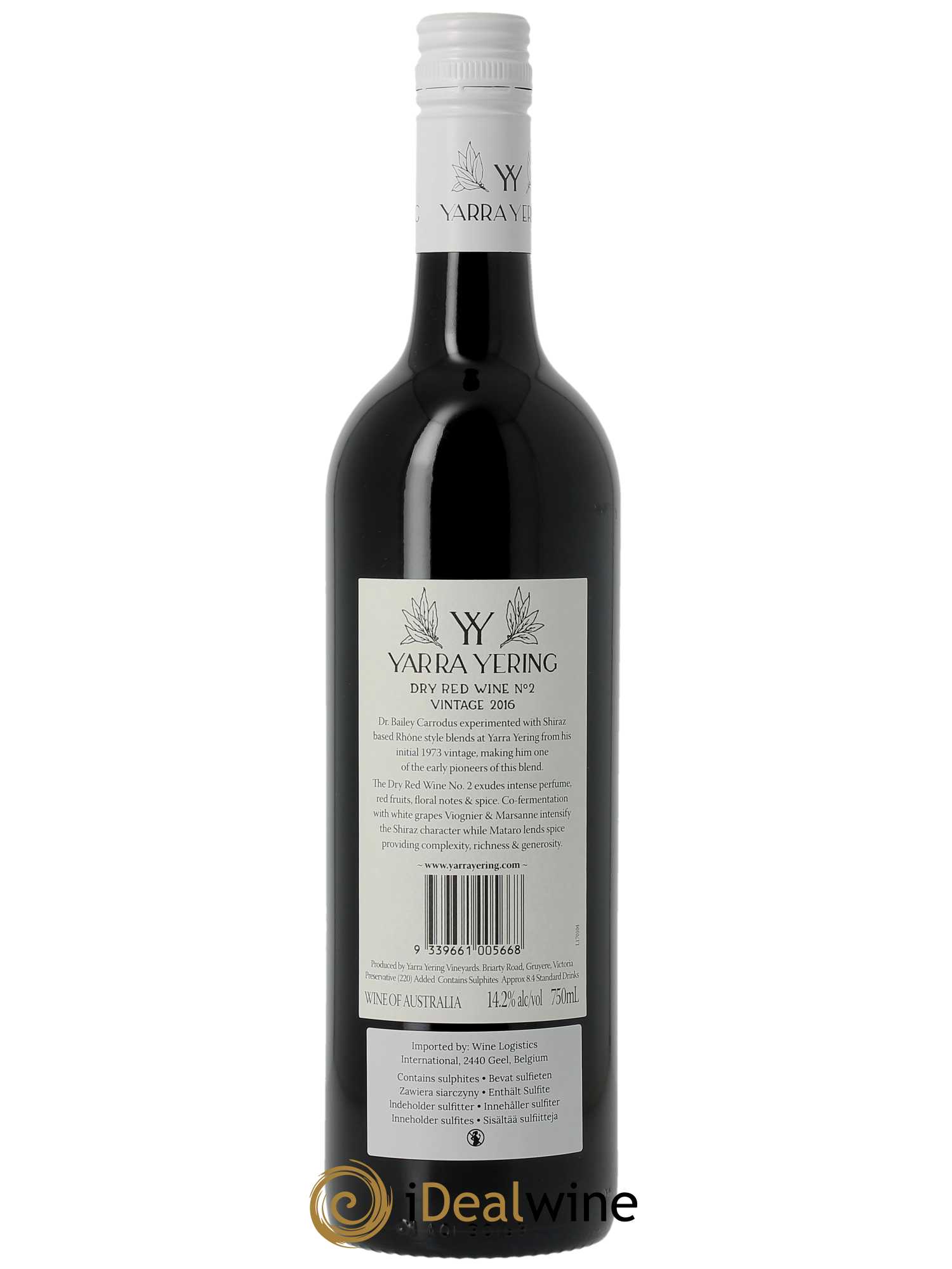 Yarra Valley Yarra Yering Vineyards Dry Red Wine n°2  2016 - Lot de 1 Bouteille