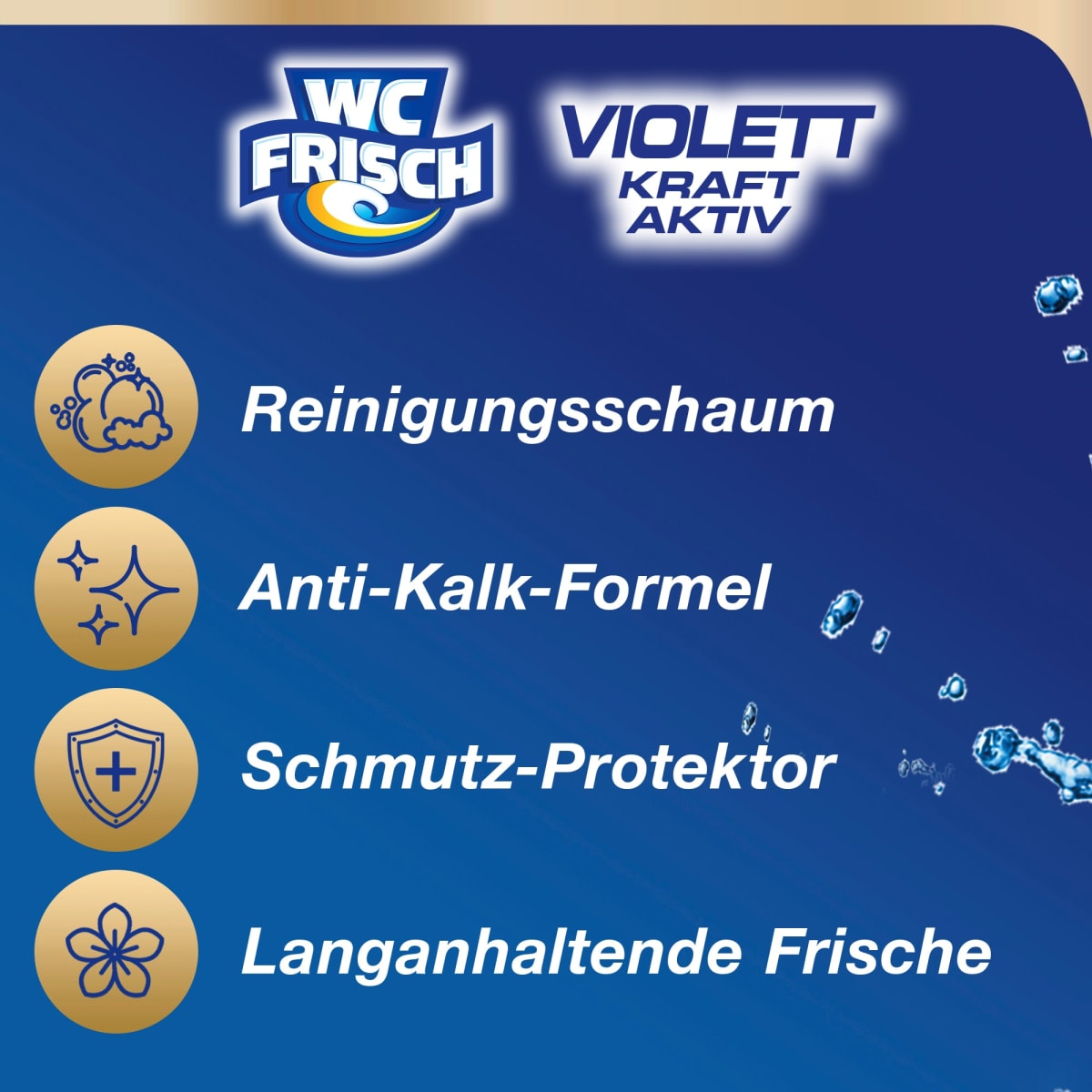 WC-Stein Blau Kraft Aktiv Blütenfrische, 2 St