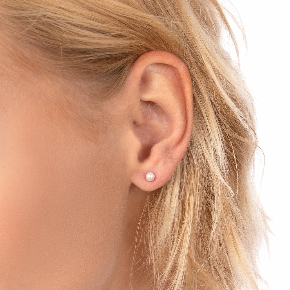 FAVS Boucles d'oreilles à fermoir à poussette Acier inoxydable Boucles d'oreilles