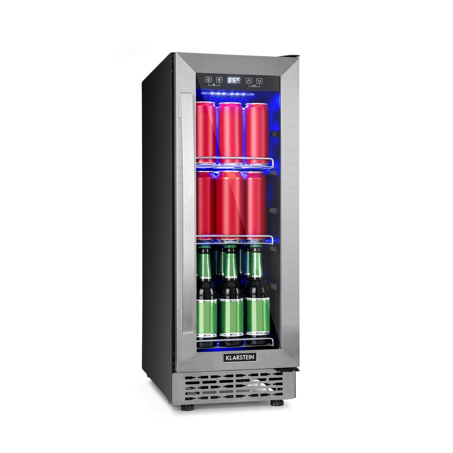 Klarstein Getränkekühlschrank TK15-Beerlager-56 10034269, 82 cm hoch, 29.5 cm breit, Bierkühlschrank Getränkekühlschrank Flaschenkühlschrank mit Glastür