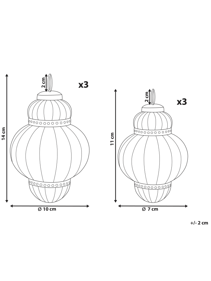 Beliani 6er-Set Weihnachtsbaumkugeln CREMEUX in Silber/Weiß günstig kaufen onesize