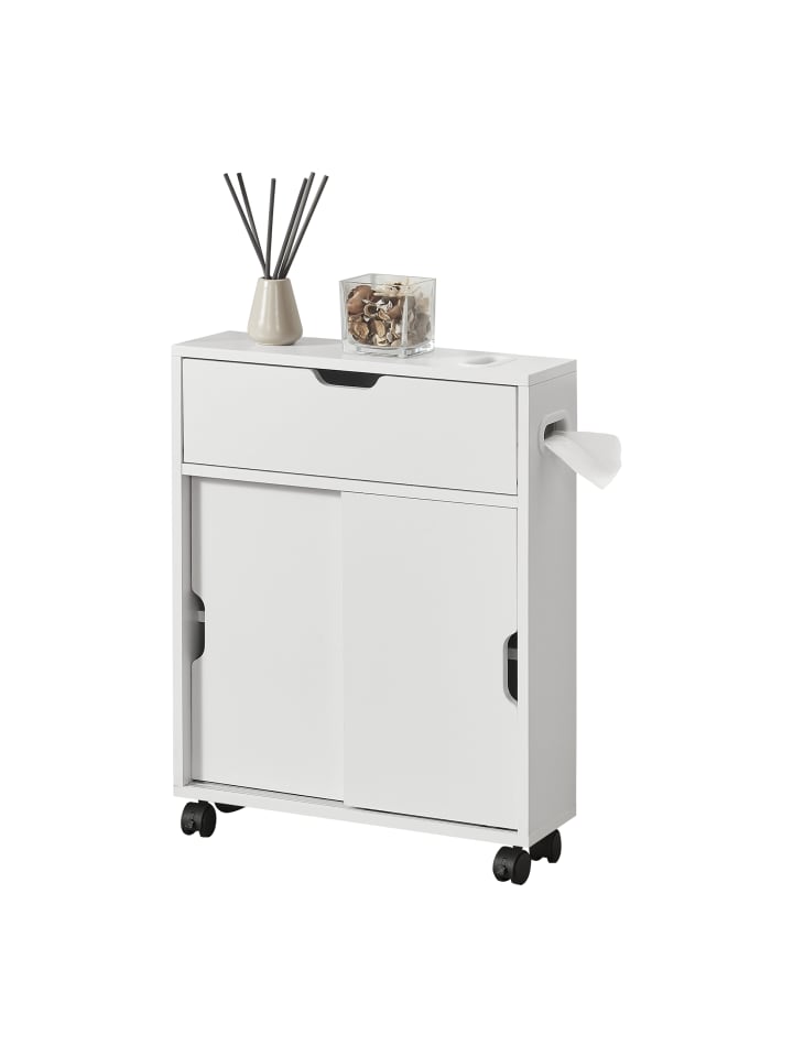 en.casa Badezimmerschrank Kempele in Weiß (H)67cm (B)52cm (T)17cm günstig kaufen onesize