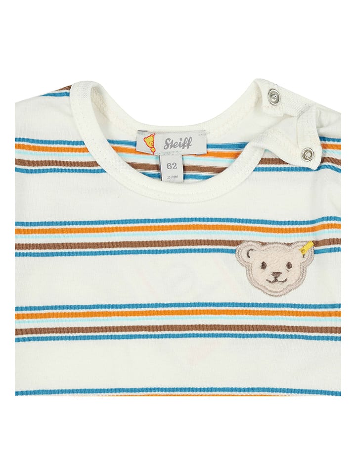 Steiff 2tlg. Outfit in Blau/ Creme/ Bunt günstig kaufen