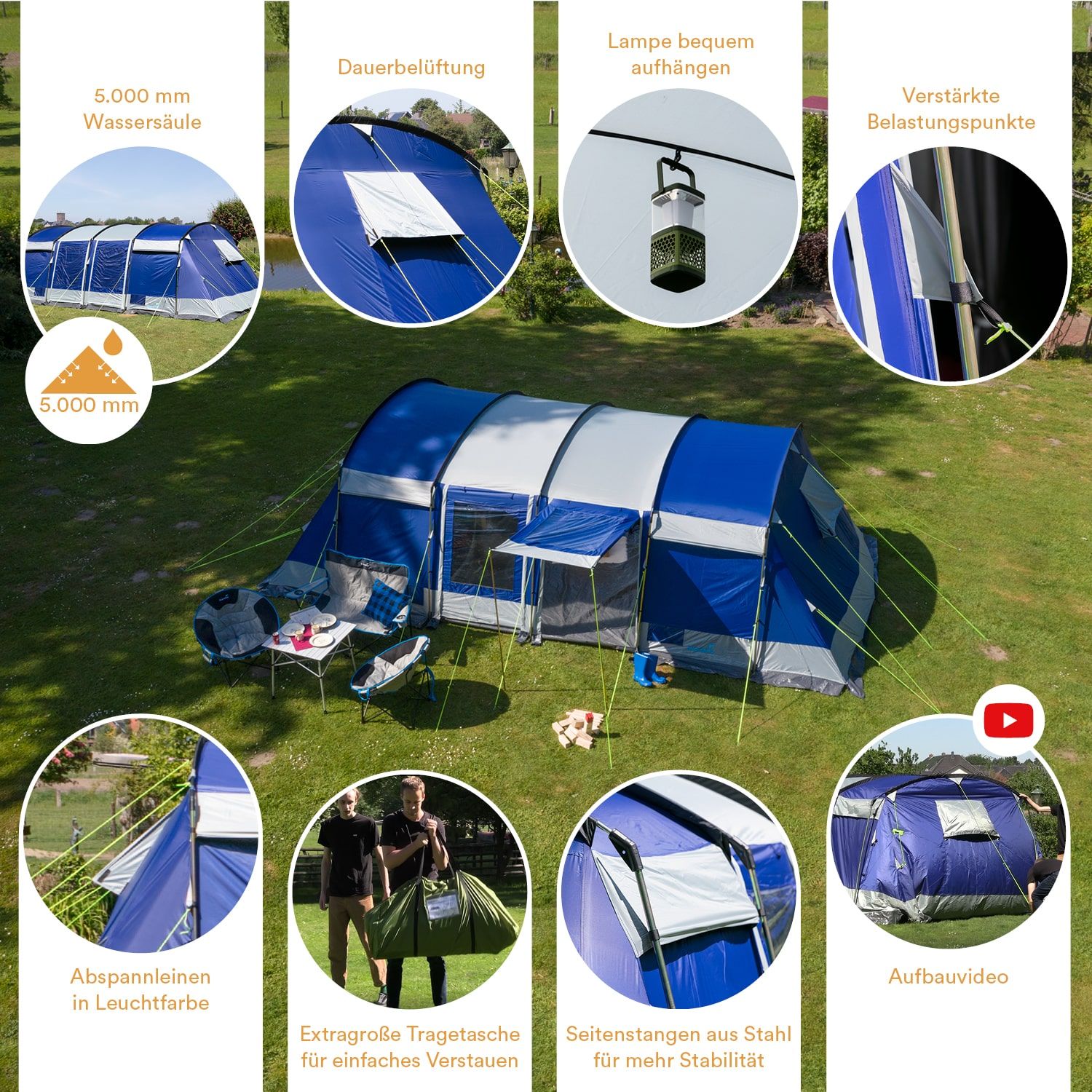 Skandika Montana 8 Sleeper Protect Tunnelzelt