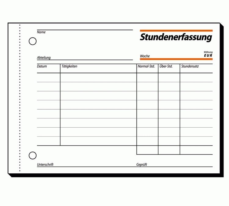 Sigel Formularbücher Stundenerfassung