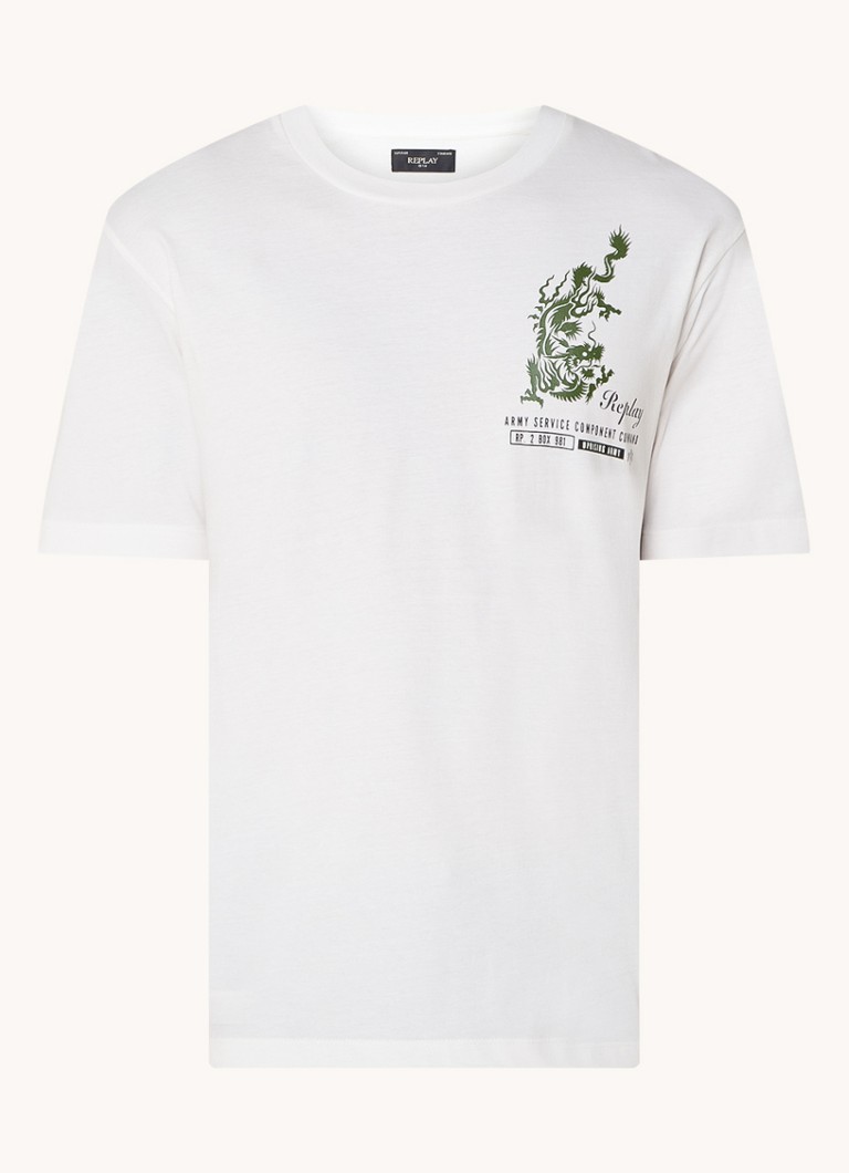 Tricou Replay Dragon cu imprimeu față-verso