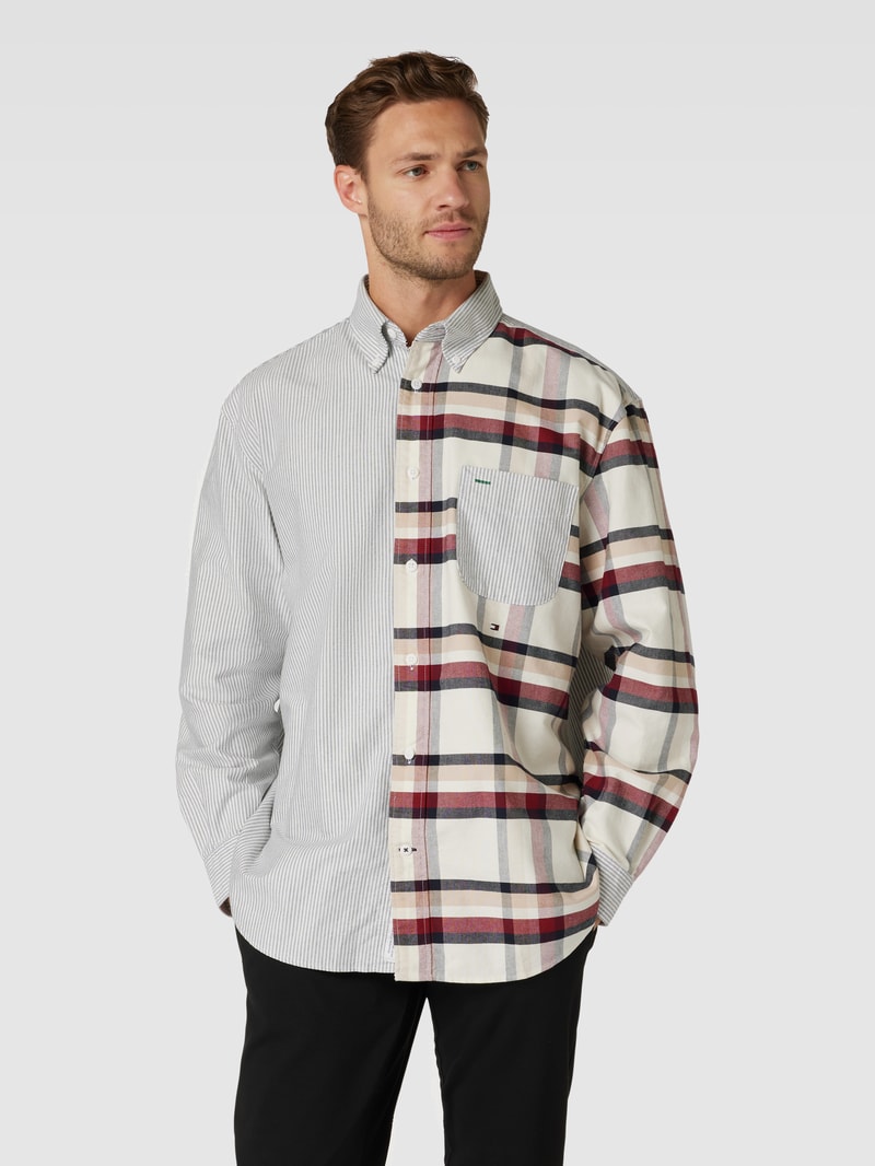Freizeithemd mit Mustermix in offwhite