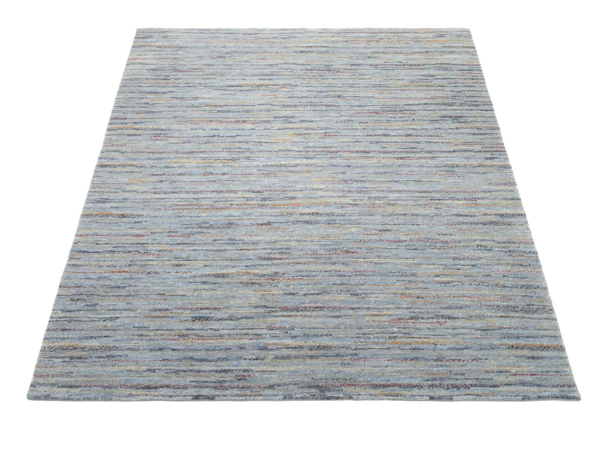 Teppich aus Nepal Himali Linea Silber-Grau 140 x 200 cm