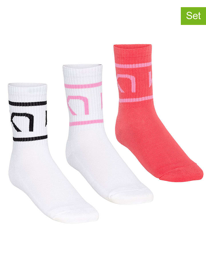 KARI TRAA 3er-Set: Tennis-Socken in Weiß/ Rot günstig kaufen