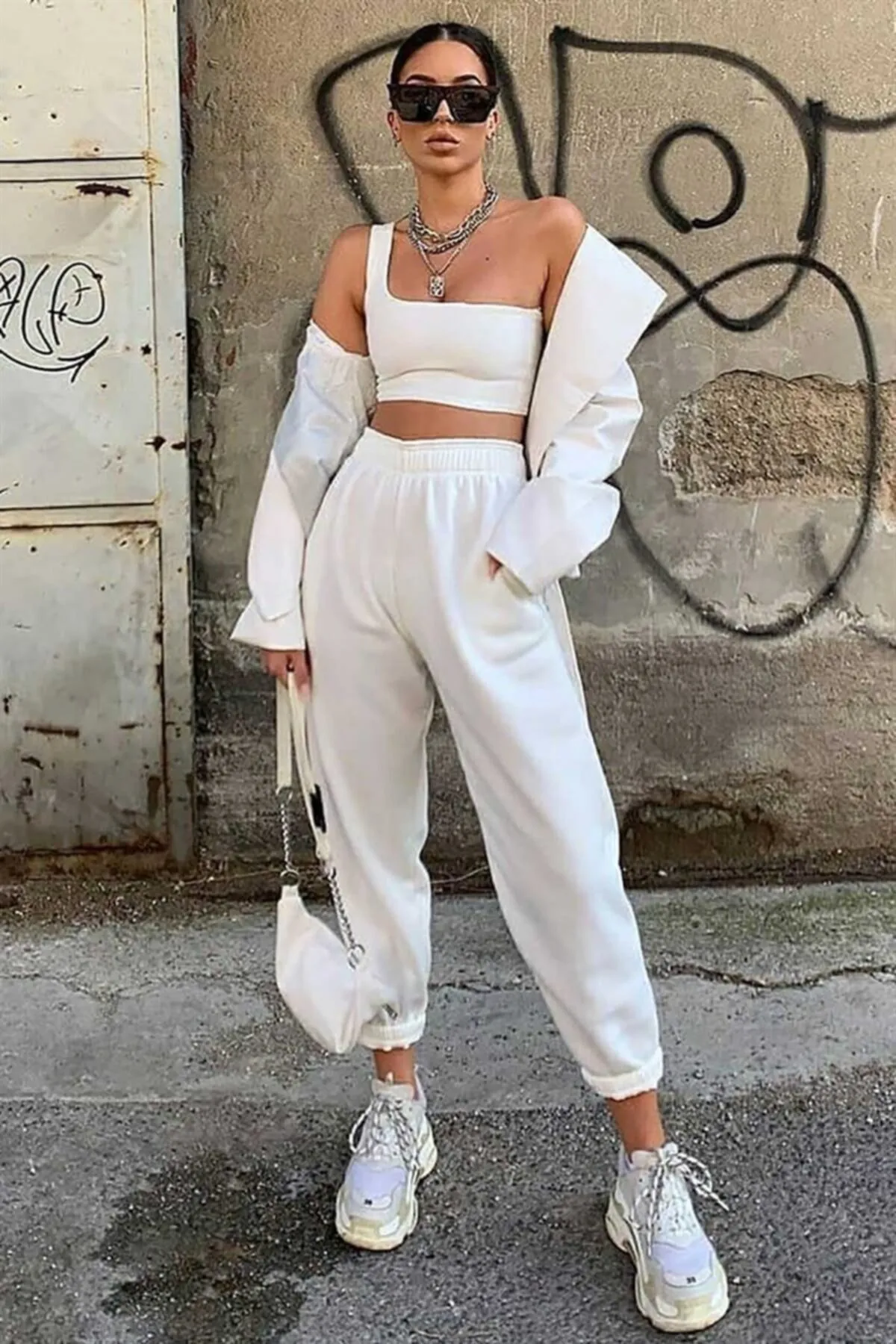 Madmext  Jogginghose - Weiß - Jogger