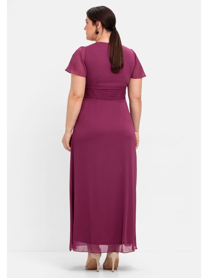 sheego Abendkleid in beere günstig kaufen