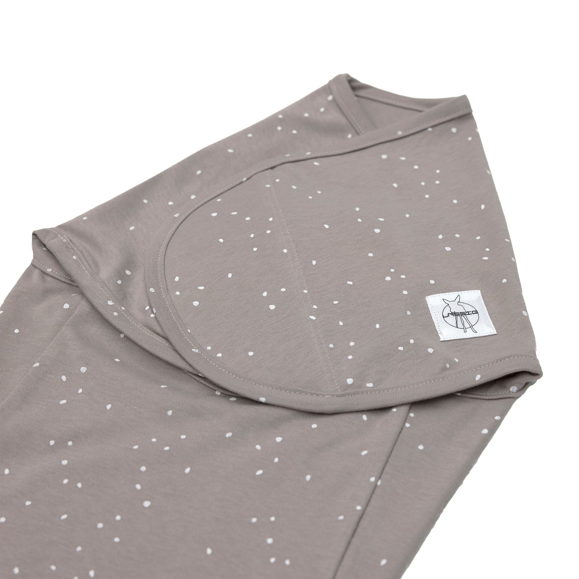 Pucksack - Bio Baumwolle, Sprinkle Taupe, Grau