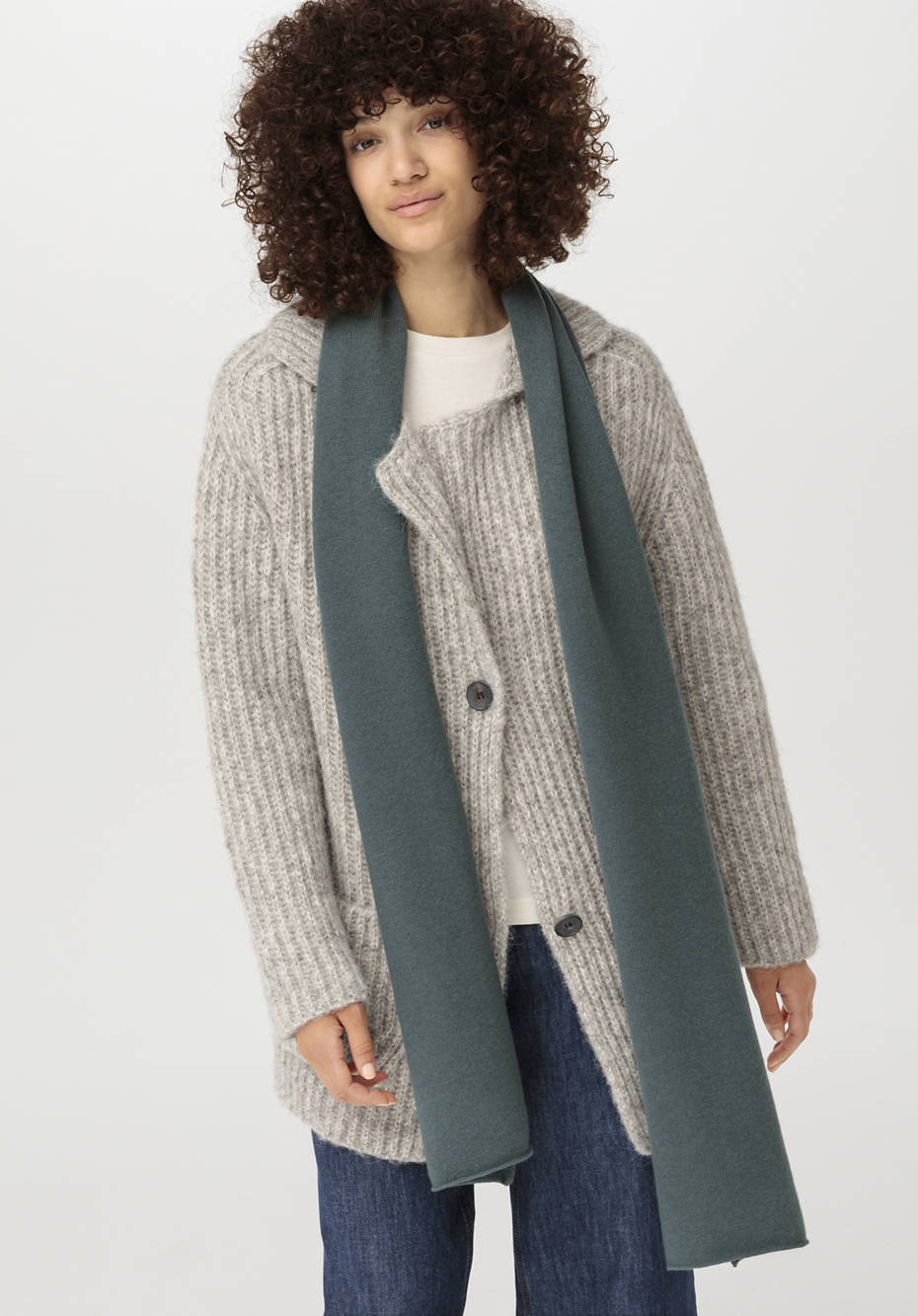 Strickschal aus Bio-Merinowolle mit Kaschmir