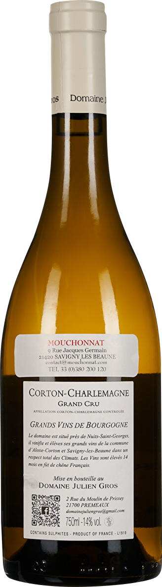 Domaine Julien Gros Corton-Charlemagne Grand Cru 2019