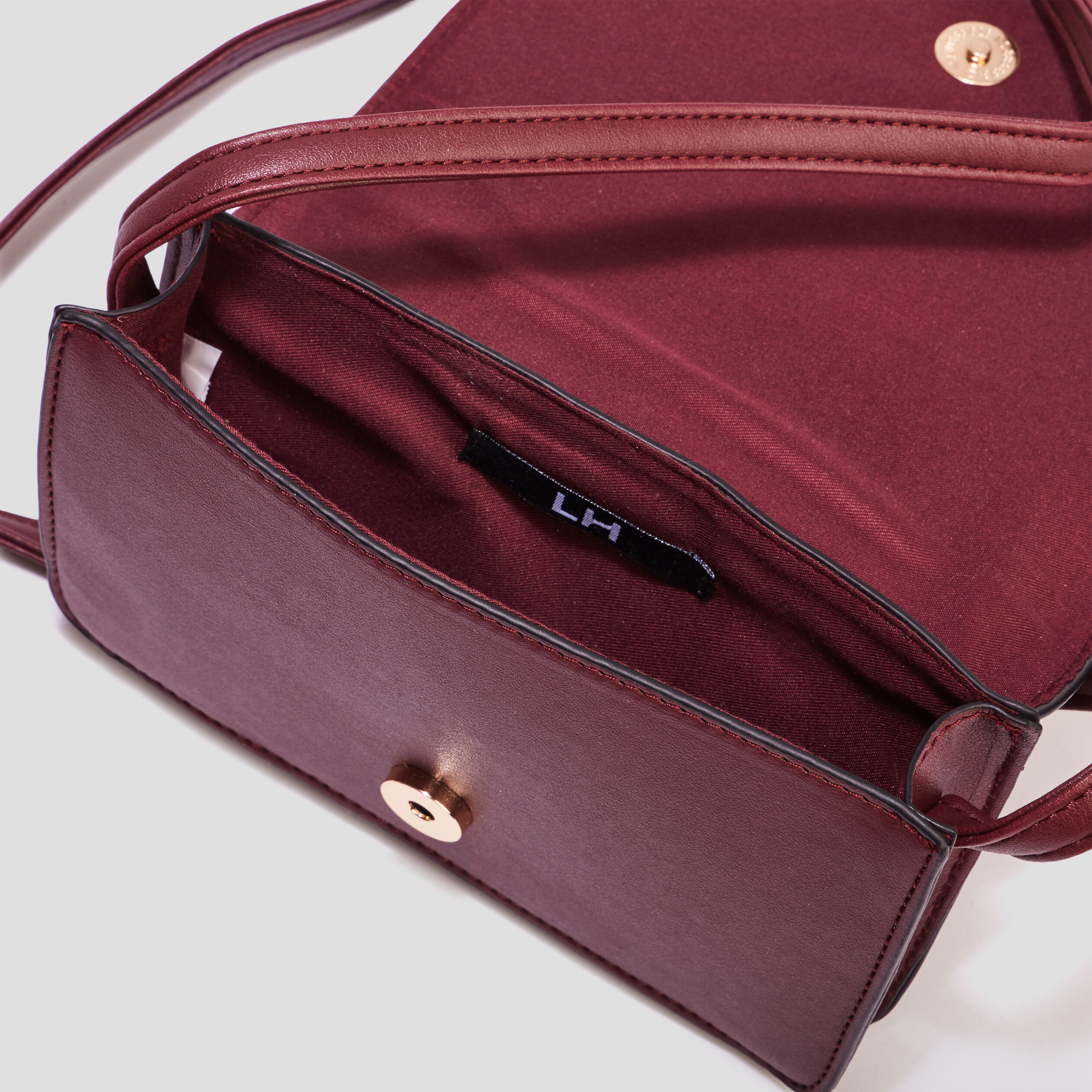 Sac bandoulière rectangulaire prune femme | La Halle